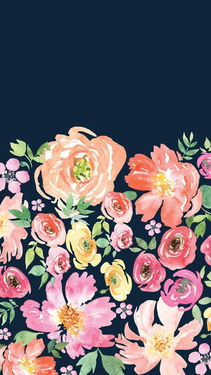 ดอกไม้ภาพวาดลายดอกไม้ไอโฟน