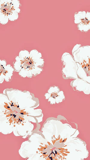 ดอกไม้สีขาววอลเปเปอร์ไอโฟน