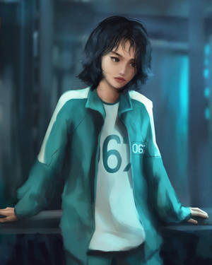 วอลเปเปอร์ดิจิตอลอาร์ตผู้เล่น 067 Squid Game — 067 กล่องเกม วอลเปเปอร์