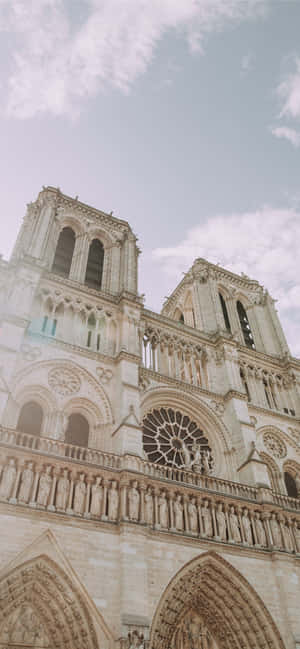 Notre Dame Cathedral Front Architecture — Vivo V60 วอลเปเปอร์