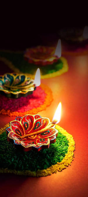 วอลเปเปอร์ตะเกียงน้ำมัน Diwali — iPhone 16 Plus วอลเปเปอร์