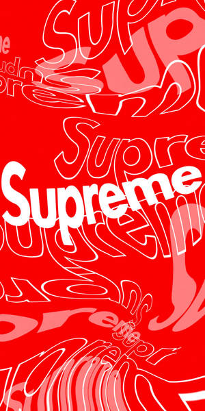 โลโก้ตัวอักษรหลากหลายแบบสีแดง Supreme — 18:9 วอลเปเปอร์