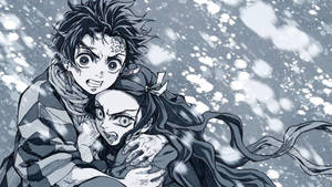 ทานจิโร่กับเนซึโกะ นักล่าผี — Demon Slayer Nezuko วอลเปเปอร์