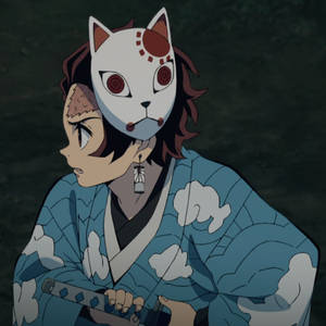 วอลเปเปอร์ทานจิโร่สวมหน้ากากนักล่าปีศาจ — Demon Slayer Nezuko วอลเปเปอร์