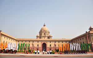 ทำเนียบประธานาธิบดีอินเดีย Rashtrapati Bhavan ธง