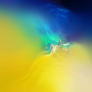 วอลเปเปอร์ศิลปะนามธรรมสีเหลืองน้ำเงินเรียบสำหรับ S10 — Samsung Galaxy S20 วอลเปเปอร์