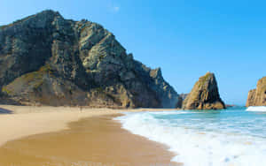 ทิวทัศนสวยงามที่หาดโปรตุเกส — 3440x1440 วอลเปเปอร์