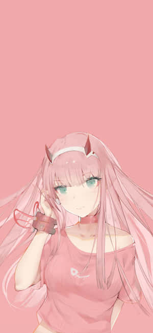 พื้นหลัง Zero Two — POCO F8 Pro วอลเปเปอร์