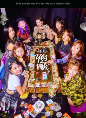 ทไวซ์ เกิร์ลกรุ๊ปสุดแจ่มบนเวทีคอนเสิร์ตดนตรี — 트와이스 วอลเปเปอร์