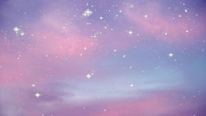 วอลเปเปอร์ท้องฟ้าพาสเทลสวยงามประดับดวงดาว