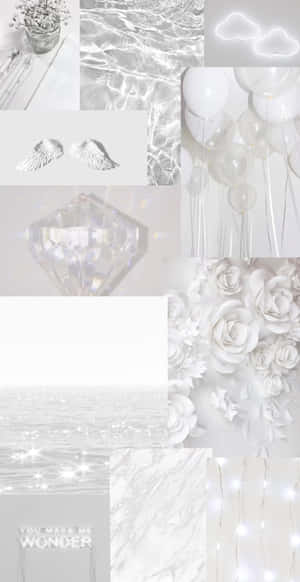 พื้นหลังสีขาวสวยงาม — Pixel Fold วอลเปเปอร์