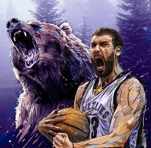 วอลเปเปอร์ Marc Gasol และ Grizz — พลบค่ำ วอลเปเปอร์