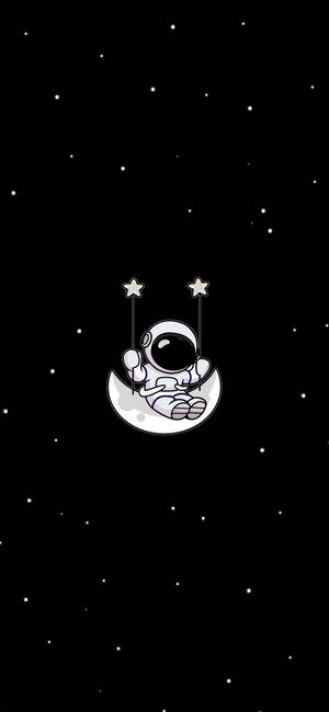 Black And White Astronaut — iPhone 14 Pro Max วอลเปเปอร์