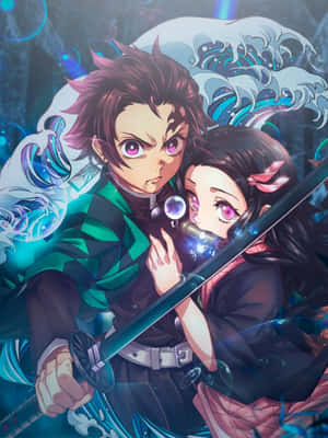 นางเอกสายน่ารักจากเรื่อง Demon Slayer ทันจิโร่และเนซึโกะ คามาโดะ — Demon Slayer Nezuko วอลเปเปอร์