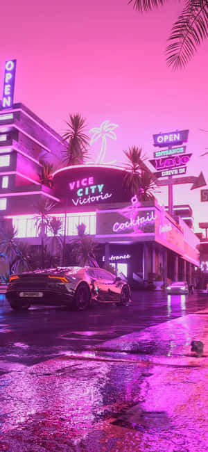 Vaporwave Background — POCO F8 Pro วอลเปเปอร์