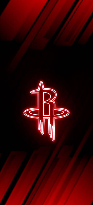 วอลเปเปอร์นีออนแดง Houston Rockets — iPhone 13 Pro วอลเปเปอร์