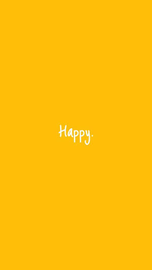 น่ารักพาสเทลเหลืองอาร์ตสไตล์พร้อมคำว่าแฮปปี้ — พาสเทลเยลโลว์ วอลเปเปอร์