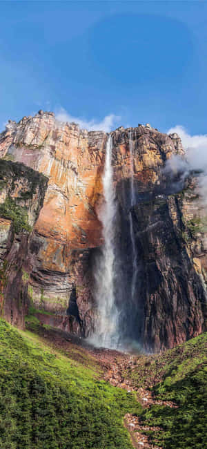 Angel Falls ใต้ท้องฟ้าสีคราม — Vivo V80 Lite วอลเปเปอร์
