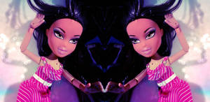 วอลเปเปอร์ตุ๊กตาบราทซ์แฟชั่นในชุดเดรสสีชมพู — Bratz อีสเทติก วอลเปเปอร์