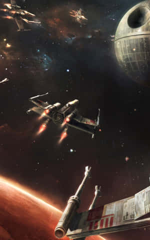 บัญชาการฉากด้วย X-wing Fighter อันเป็นสัญลักษณ์ — Galaxy Tab S10+ วอลเปเปอร์