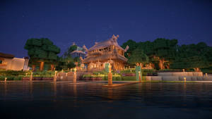 บ้านญี่ปุ่นดั้งเดิมใน Minecraft PC — มายคราฟ วอลเปเปอร์