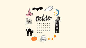 ปฏิทินตุลาคมฮาโลวีนน่ารักๆ