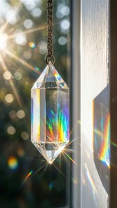 ปริซึมคริสตัลสร้างแสงสีรุ้งหลากสีบนผนัง — iPhone 8 วอลเปเปอร์