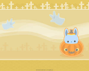 ปั๊มป์กินยิ้มน่ารักวันฮาโลวีน
