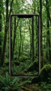 วอลเปเปอร์ป่าสะท้อนสำหรับ iPhone X