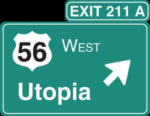 ป้ายทางออกทางหลวง Utopia56 West