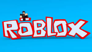 วอลเปเปอร์ 3D สุดเท่ของเกม Roblox บนพื้นหลังสีน้ำเงิน