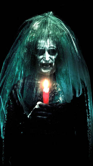 วอลเปเปอร์ iPhone ผีม่านเขียว Halloween — ฮาโลวีน ไอโฟน วอลเปเปอร์