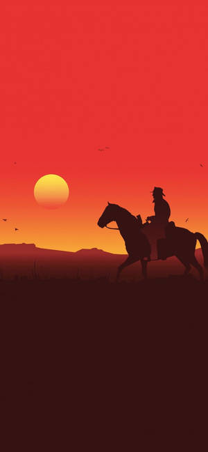 Horse Red Dead Redemption 2 — Galaxy A56 วอลเปเปอร์