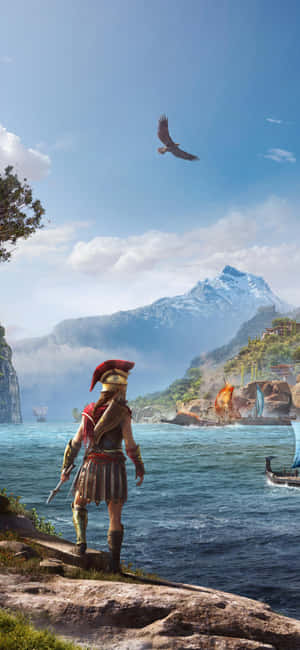 พื้นหลัง Assassin's Creed Odyssey — เรียลมี P4x วอลเปเปอร์