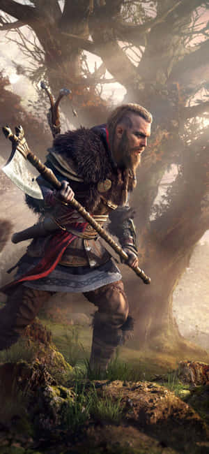 พื้นหลัง iPhone XS Assassin's Creed Valhalla — Honor Play10A วอลเปเปอร์