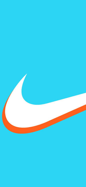 พื้นหลัง iPhone สีฟ้าเขียว Nike — iPhone 16e วอลเปเปอร์