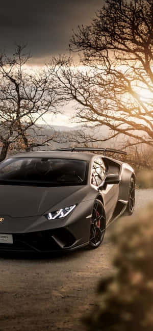 iPhone Xs Max พื้นหลัง Lamborghini — กาแล็กซี F56 วอลเปเปอร์