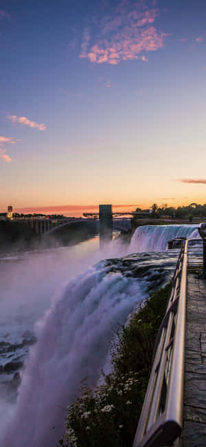 พื้นหลัง iPhone X Niagara Falls — Realme Narzo Power วอลเปเปอร์