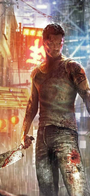 พื้นหลัง Sleeping Dogs สำหรับ iPhone XS — สลีปปิ้ง ด็อกส์ วอลเปเปอร์