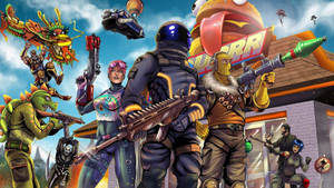 พื้นหลังการ์ตูน Fortnite สุดเจ๋ง — สุดยอด Fortnite วอลเปเปอร์