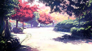 พื้นหลังสวนสาธารณะอนิเมะ — อนิเมะวิวทิวทัศน์ GIF วอลเปเปอร์