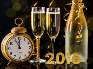 พื้นหลังปี 2016 — ทอง วอลเปเปอร์