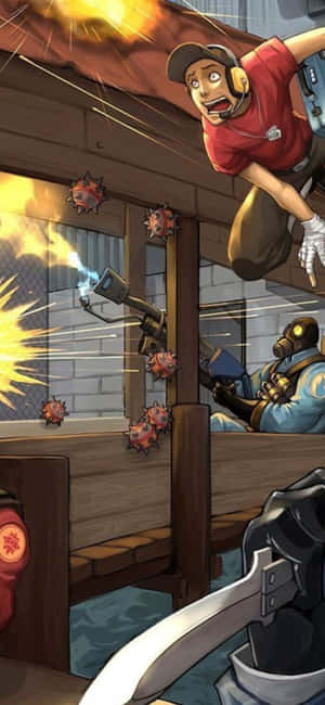 พื้นหลัง Team Fortress 2 สำหรับ iPhone XS — Vivo Y6 วอลเปเปอร์