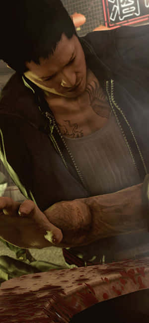 พื้นหลัง iPhone Xs Sleeping Dogs — สลีปปิ้ง ด็อกส์ วอลเปเปอร์