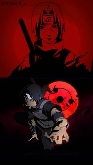 พื้นหลังโทรศัพท์อิทาจิ Sharingan สีแดง