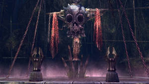 ภาพกะโหลกโลหะด้านมืดสุดดramatic ในเกม TERA — เกมวิดีโอ GIF วอลเปเปอร์