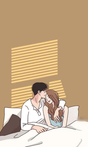 ภาพการ์ตูนคู่รัก — กาแล็กซี่ Tab A11 วอลเปเปอร์