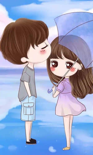 ภาพการ์ตูนคู่รัก — กาแล็กซี่ Tab A11 วอลเปเปอร์