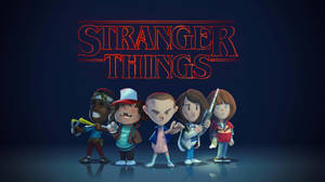 การ์ตูนล้อเลียนนักแสดง Stranger Things 4K — น่ารัก สำหรับเดสก์ท็อป วอลเปเปอร์