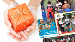 วอลเปเปอร์ภาพตัดต่อคริสต์มาสแห่งการมอบของขวัญ